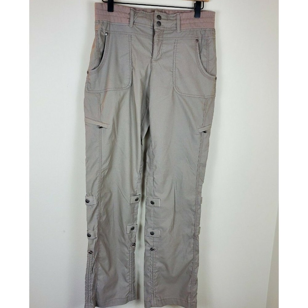 ATHLETA Khaki Shasta Slouch Stretch Hiking Active Casual Pants Women's Size 6